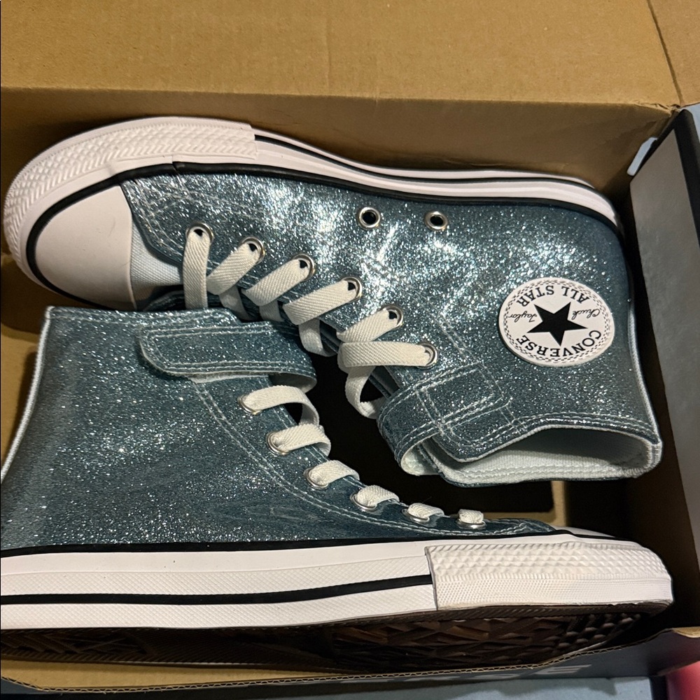 Converse Kids' Glittery High-Tops - Blue